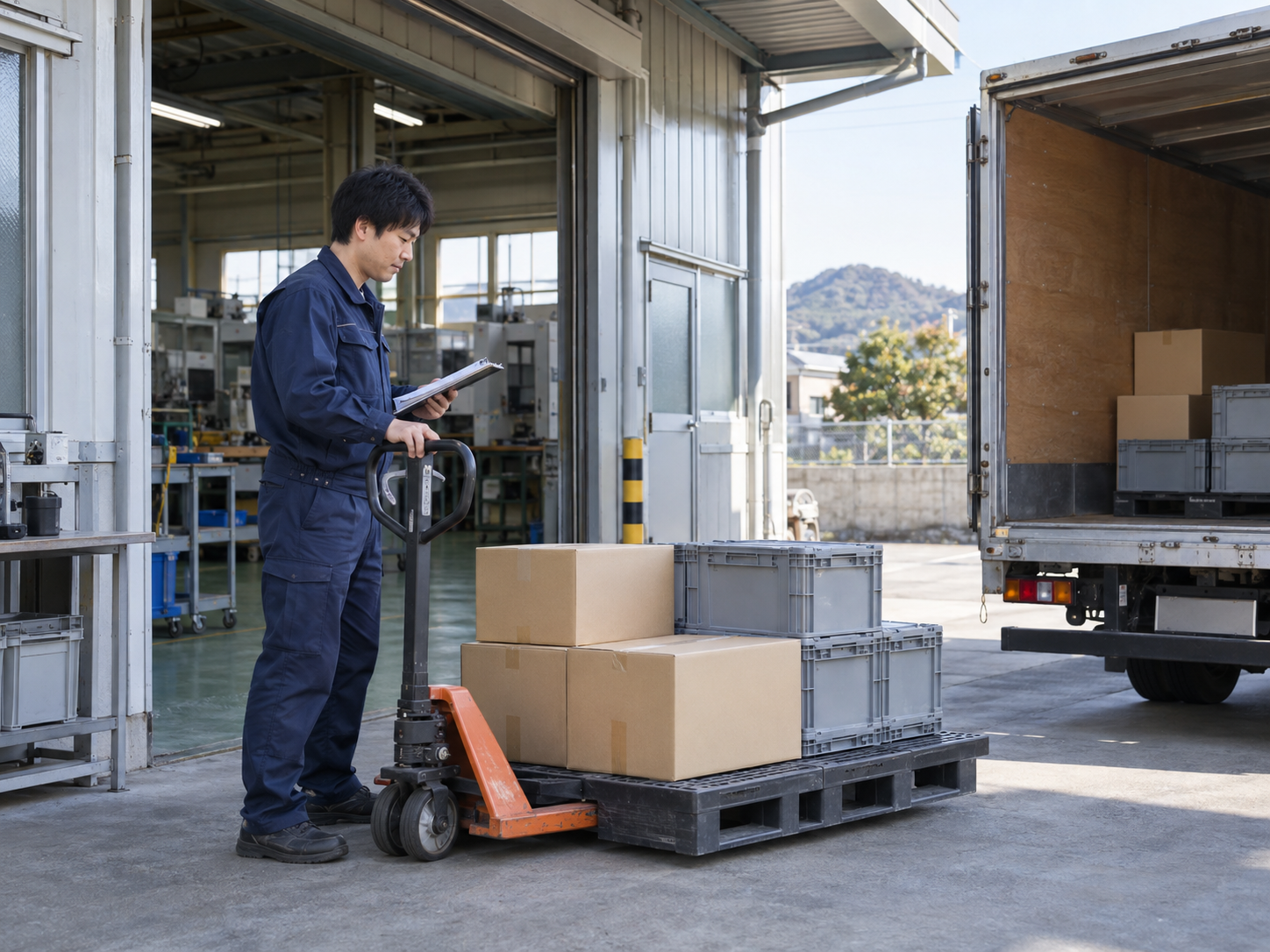 出荷工程のデモ写真