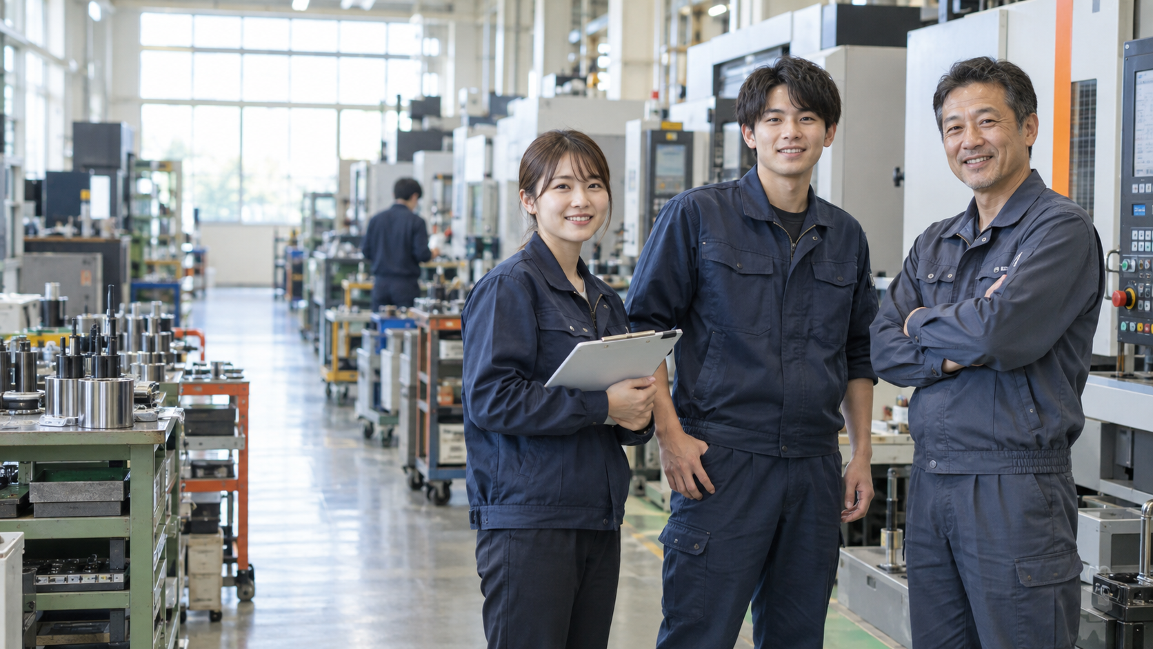 若手・中堅・品質担当を想定した架空社員のデモ写真
